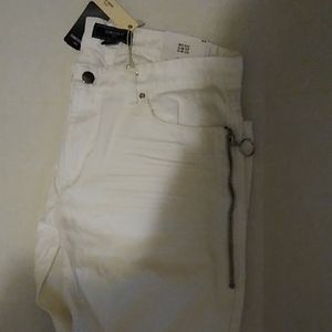 Forever 21 Slim Men's White Designer Jeans